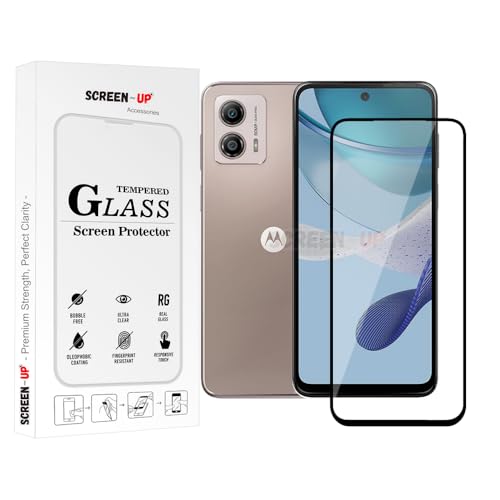 Image of ScreenUp Tempered Glass For Motorola Moto G53 - Ultra Clear, 9H Scratch Resistant, Full Coverage, Easy Install Screen Protector