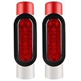 2Pcs Boat Trailer Post Guide-On LED Light Kit, IP67 Waterproof Boat Trailer Guide Pole Lights, 12V LED PVC Pipe Lights for Guide ons Post Sealed Submersible Oval Stop Turn Tail Brake Lights Set