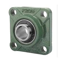 UCF210-30 1-7/8" Bore 4-Bolt Square Flange Bearing Unit, Self-Aligning Mounted Bearing, Cast Iron Housing, Set Screw Lock