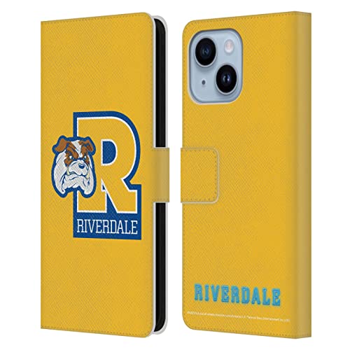 Étui portefeuille Riverdale Bulldogs en cuir pour iPhone 14 Plus