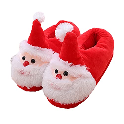 Generic Christmas Slippers Santa Slippers Christmas Anti- Skid Sole Winter Furry