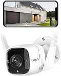 TP-Link Tapo 2K HD Security Camera Outdoor Wired, Built-in Siren, Night Vision, IP66 Weatherproof, Motion/Person Detection, Works w/Alexa & Google Home, Cloud/SD Card Storage, 2-Way Audio,White