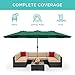 Best Choice Products 15x9ft Large Double-Sided Rectangular Outdoor Aluminum Twin Patio Market Umbrella w/Crank and Wind Vents, Pearl White