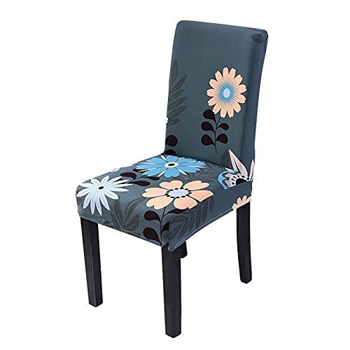 ClearloveWL housse de chaise, 1/2 / 4 / 6PCS Spandex Chair stretch Couverture Fleur Chaise élastique à fleurs pour banquette de banquet Restaurant (Color : 13, Specification : 1PC) Cover