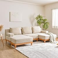 Amazon｜VENTOTA カウチソファー 3人掛け おしゃれ オットマン付き 肘