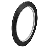 sourcing map Cinta Adhesiva de Una Cara para Marcar, 4mm Ancho 66m Metros Longitud, Cinta Impermeable Negro, Paquete de 1