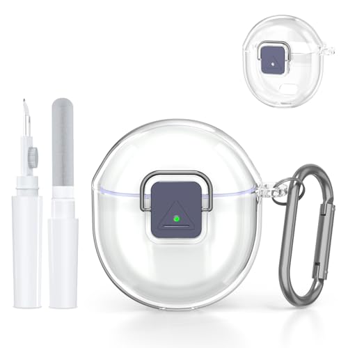 For Google Pixel Buds 2a (2025) ��p �C���z���P�[�X TPU��̌^�X�C�b�`�t�� �N���[�j���O�u���V�Z�b�g�t�� �ϏՌ��E�h�o�E�Ϗ� ���E�ȒP �����O�t���X�g���b�v (�N���A�j