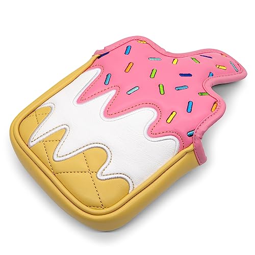 Aliennana Ice Cream Golf Club Covers Leather Putter Headcover Golf Gifts