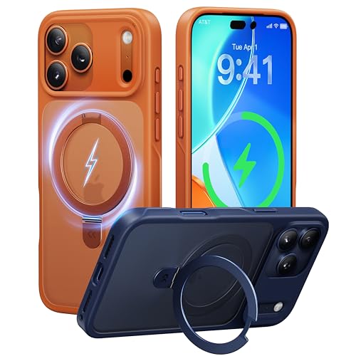 Image of CASEKOO Ultra-Magnetic Stand for iPhone 17 Pro Max Case, Shockproof, Orange