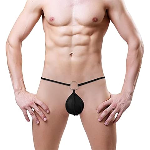 ITODA Men's G String Thong Underwear with O-Ring Cover
