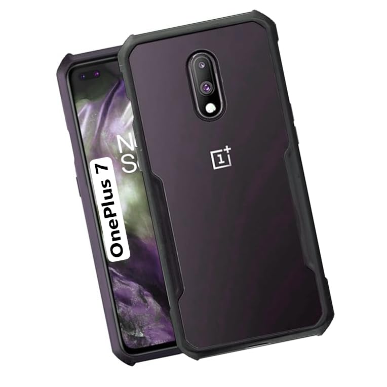 Coberta Polycarbonate Back Cover For Oneplus 7 Back Cover Case - Black Transparent (B0CGLNJWZ9) Amazon Price History, Amazon Price Tracker