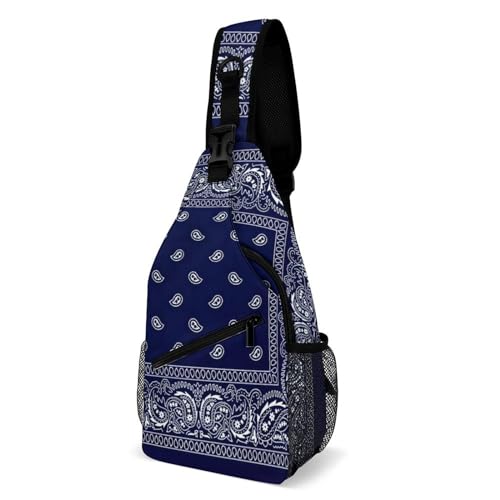 Sac à bandoulière bandana bleu marine protecteur et léger pour vos effets personnels