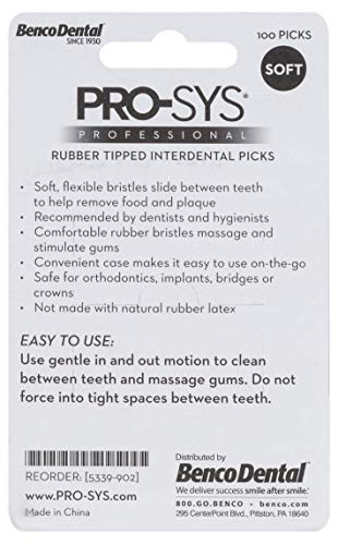 PRO-SYS Soft Rubber Tipped Latex-Free Interdental Picks - 200 ct. (2 packs)