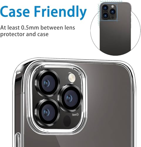 Image of DD SON Back Camera Lens Protector Tempered Glass For iPhone 14 Pro /iPhone 14 Pro Max | Case Friendly with Edge to Edge Coverage and Easy Installation Kit, Pack of 1