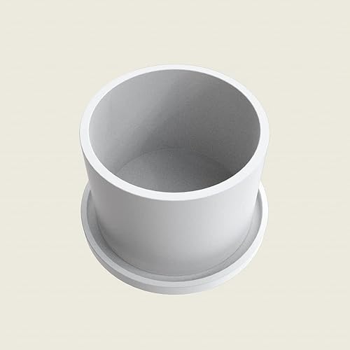 Miniatura 4 de CLIMBBIRD Molde de silicona para maceta de hormigón de gran tamaño para fundición de hormigón, moldes cilíndricos grandes de cemento con bandeja,