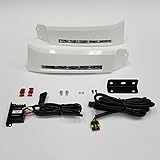 LEDIN For 2007-2013 Toyota Tundra Sequoia Front Bumper Filler Panel LED DRL Fog Lights with Bezel Wi