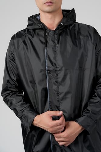 Image of TAGAS Men's Raincoat ||Waterproof for Bike ||Reversible Double Layer with Hood || Set of Top and Bottom With Cap rain Wear