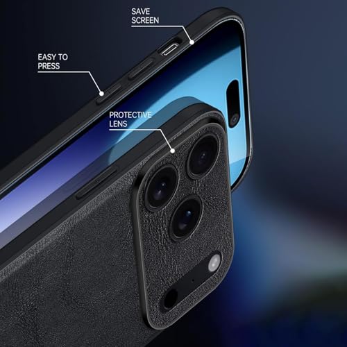 Coque iPhone 17 Air orange en cuir PU avec protection caméra intégrée