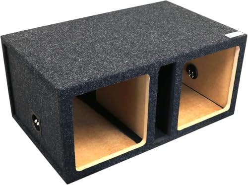 Atrend 10” Dual Vented Subwoofer/Speaker Enclosure Subwoofer Box Designed for Kicker Solo-Baric Model L5 & L7 Subwoofers – Nickel Finish Speaker Terminal. Let The Music Move You