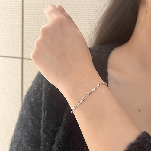 Polar Light Signature Canadian Diamond Charm Bracelet in .925 Sterling Silver - Choice of Rolo or Paperclip Style Chain2