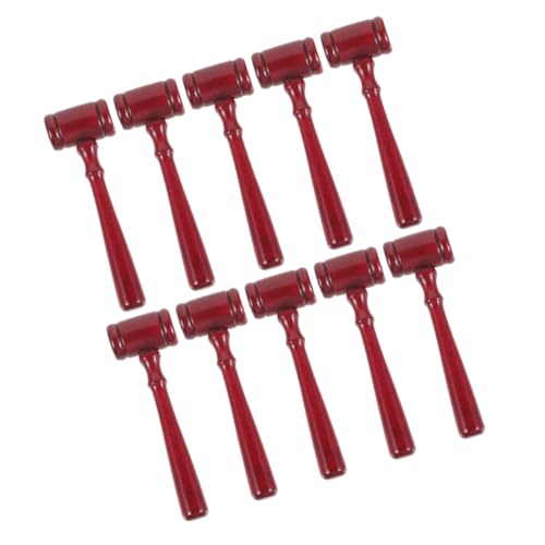 HOMSFOU 10 peças de advogado de madeira robusto martelo de tribunal decoração profissional acessório de disfarce para festas