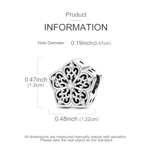 Image of 925 Sterling Silver Charms,Hypoallergenic Beads,Compatible with Pandora Bracelets and Necklaces,Women Holiday Gift Pendants