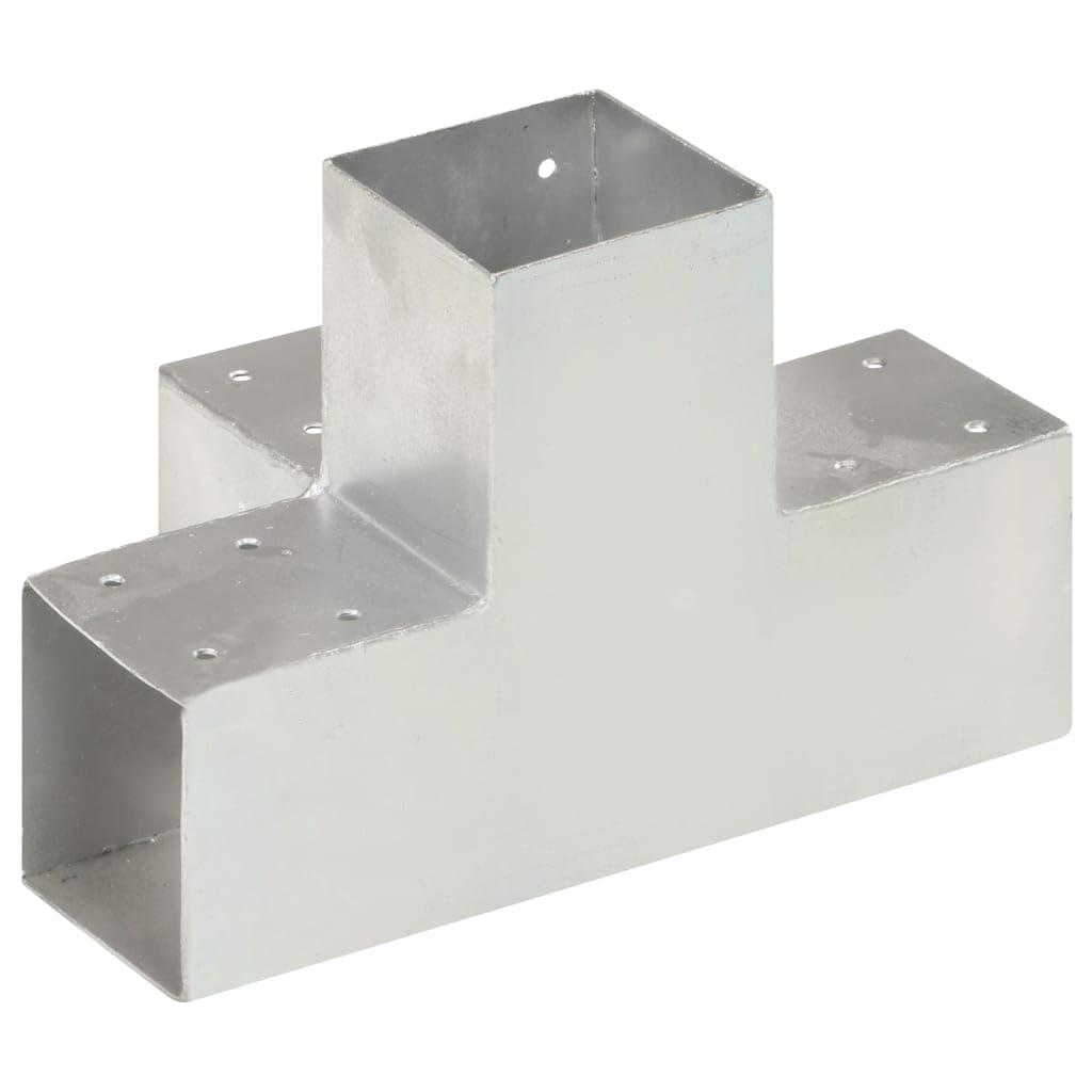 Connettore per pali a forma di X per travi in legno da 91 x 91 mm, supporto per pali in acciaio zincato, per costruzione di gazebo, orticoltura, connettore a croce a 4 vie
