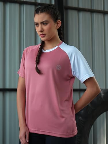 Image of CHKOKKO Gym Tshirt for Women Workout Activewear Regular Fit T Shirt for Woman Round Crew Neck Half Sleeves Best for Sports and Outdoor Activities