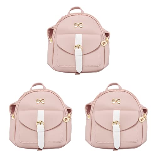 FOIJPPINP 3X Mini Mochila Pequeña Bolsa Diagonal Mochila de Mochila con Lazo Billetera para Mujer