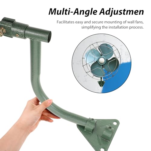 Fixation fiable pour ventilateur camping et industriel jojofuny support mural en fer vert - 4