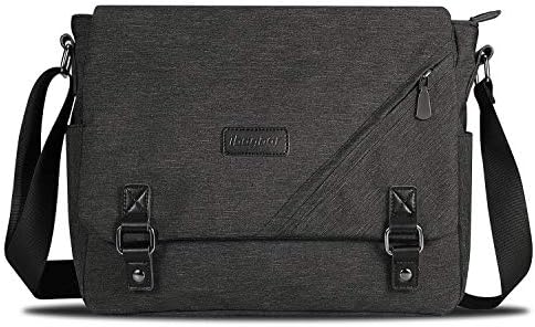 ibagbar Water Resistant Messenger Bag Satchel Shoulder Crossbody Sling Working Bag Bookbag Briefcase Fits 14 Inch Laptop for Men and Women