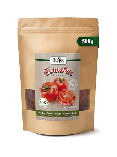 Biojoy Tomates séchées BIO (500 g), sans huile, non sulfatés, avec 7% de Sel gemme
