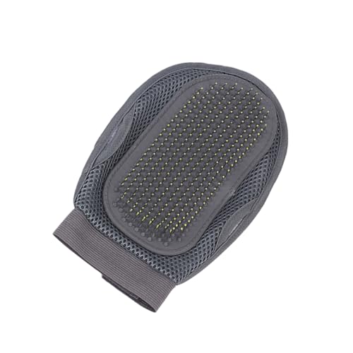 Abaodam 1Pair Pet Grooming Massage Glove for Cats Dogs Gentle Deshedding Brush with Efficient Hair Removal Dual Sided Grooming Mitt for Bathing and Shedding Control Grey