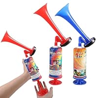 SKIKHN 34CM Air Horn,2 Handheld Luftdruck Fanfare Pumpe,Stadion Tröte,Signalhorn,Fussball Lufthorn,Manuelle Stadion-Trompete,Druckluft Hupe,Tröte zum Anfeuern für Sportveranstaltungen Partys