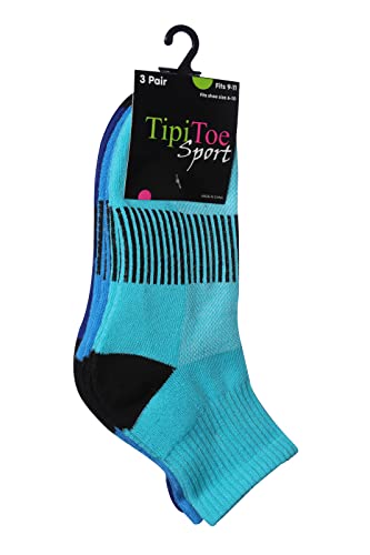 Tipi Toe Women's 12-Pairs Running & Athletic Sports Performance Ankle/Quarter Socks (Wq16) #TOP6