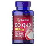 Puritan's Pride Coenzyme CoQ10 100mg, Dietary Supplement for Heart Health, Blood Pressure, Oral Gum Health, and Healthy Aging Support, 60 Day Supply, 240 Rapid Release Softgels