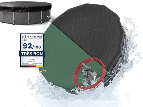 Planenfux® Bache Hivernage Piscine Hors Sol Ronde 4.60 m | Bâche Piscine été et Hiver en polyéthylène 200g/m² | Bache Piscine Hivernage 420-460 cm de...