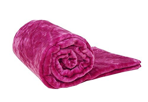 Papa Jones Ltd Soft Warm Faux Fur Throw Sofa Bed Blanket, Fluffy Reversible Blankets, Pure Polyester Lightweight And Breathable Microfiber For Bed Couch Sofa (Large (150cm x 200cm), Fuchsia)