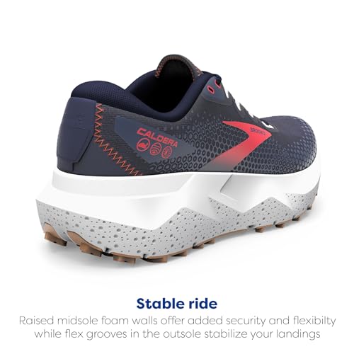 Brooks Brooks Women’s Caldera 6 Trail Running Shoe - Peacoat/Bittersweet/Navy - 5 Medium