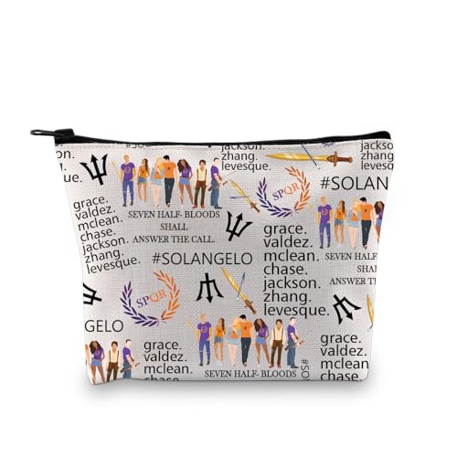 Percy-j Inspired Makeup Bag Percy Fans Gift Horror Novel Lover Gift Pegasus Zeus Gift Cosmetic Zipper Pouch Bag (#SOLANGELO 2UK)