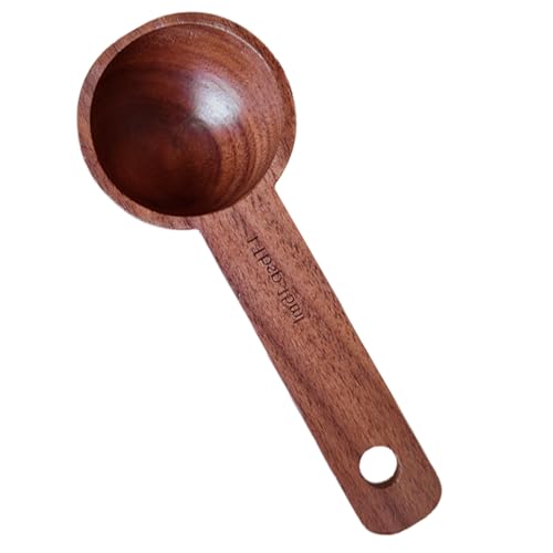 Coffee Spoon - Homiladi Wooden Measuring Spoon | Natural Walnut Wood Coffee Scoop with Natural Finish | 1 Tablespoon (15ml) Capacity for Coffee, Tea, Spices, Bath & Washing Powder