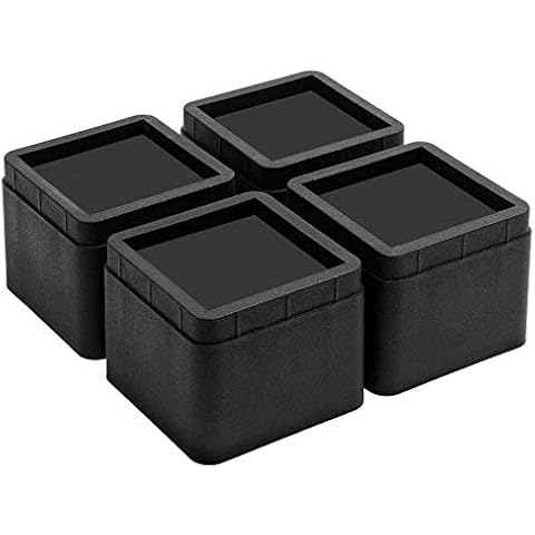 Uping Set of 4 Adjustable Bed Riser Heavy Duty Furniture Risers Stackable and Adjustable Bed Furniture Risers (3 inch) Cover