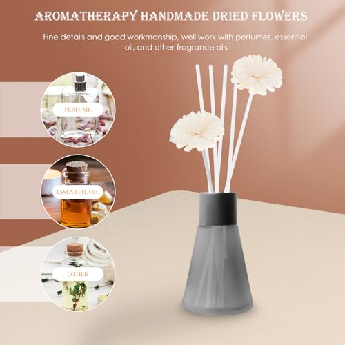 Arreglo decorativo flores secas simuladas 4 piezas miniatura 4