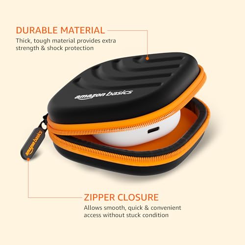 Amazon Basics Earphone Carrying Case - Multi Purpose Pocket Storage with Carabiner Hook, Travel Organizer for Earphones, Pen Drives, Memory Card, Cable (Black) - Photo 8