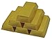 Plastic Gold Bars Old Western Cowboy Party Decorations Pack of 6