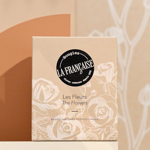 Bougie parfumée aux notes de fleurs 200g avec son capot en bois véritable