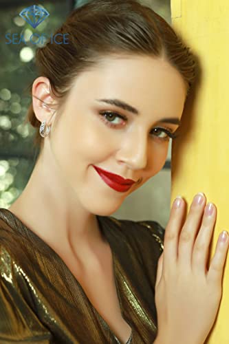 Sea Of Ice Heart Filigree Oval Hoop Earrings For Women – Sterling Silver Earing – Elegant Filigree Trendy Jewelry #TOP3