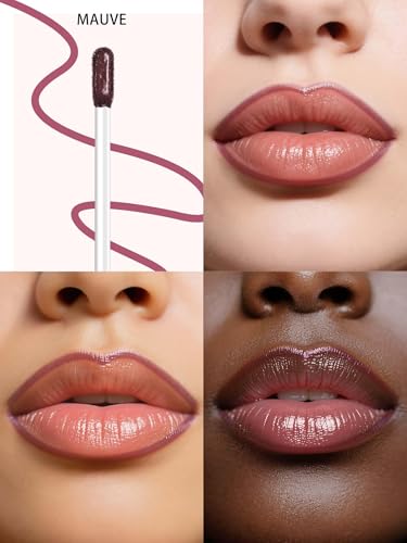Image of Lip Stain Peel Off Lip Liner Stain with Tweezer, Long Lasting Matte Lip Tint Tattoo, Highly Pigmented Color Lip Makeup, Waterproof Lipstick, Transfer-proof Lipstain for Women, Mauve