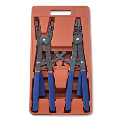 Hiltex 02016 40,6 cm pour anneaux Lot de pinces, 2 pièces | externe et interne Pince | droites, 45 °, 90 ° Conseils Cover