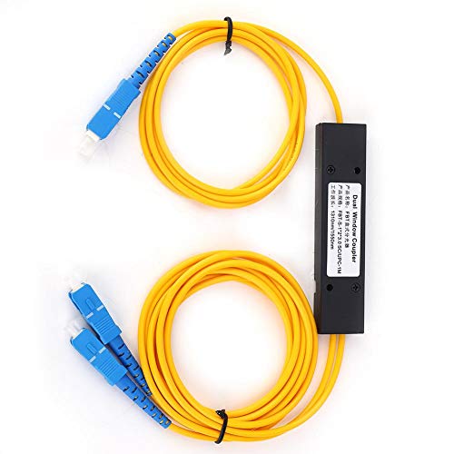 Divisor de fibra ótica monomodo, módulo divisor FBT 1x2 com interface SC/UPC 1310-1550nm 55dB